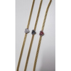 CHOKER CON CUORE IN ZIRCONI