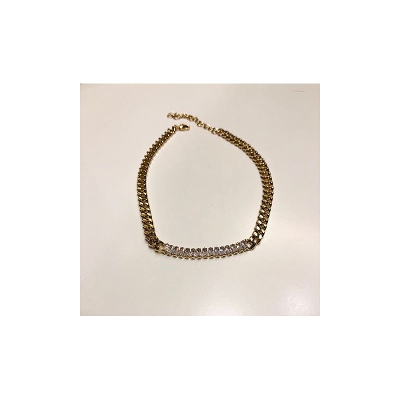 CHOKER CON BARRETTA IN ZIRCONI