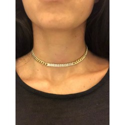 CHOKER CON BARRETTA IN ZIRCONI